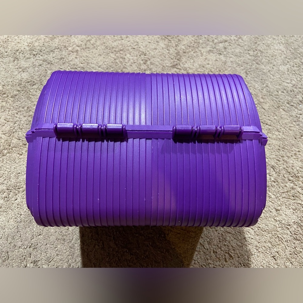 Vintage SASSABY MAKEUP CARRYING CASE Organizer Purple Model 102 Made In USA - Picture 5 of 15
